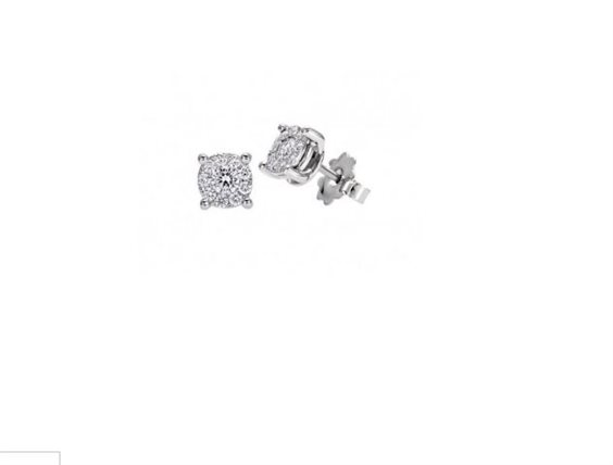 Orecchini Recarlo Donna Nodo D'Amore in Oro bianco Diamante 0.14 Ct E04PX988/060 - E04PX988/060